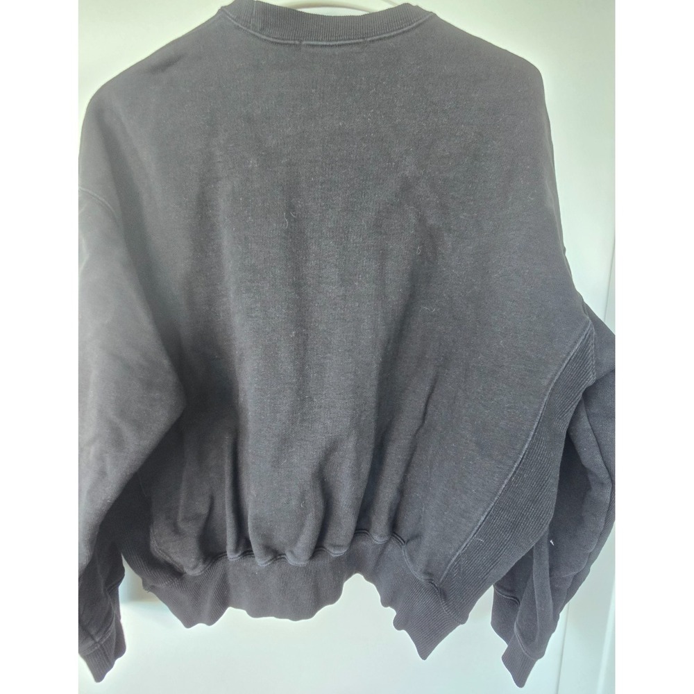 Mardi Mercredi Flower Sweatshirt Black Crewneck (One Size) Preppy College City - Picture 2 of 16